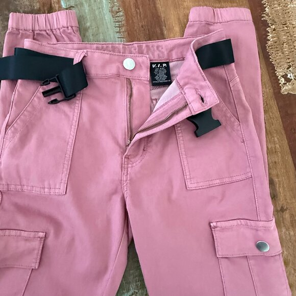 V.I.P. Jeans Cargo Pants Joggers Salmon Pink Color Size‎ 5/27 - Picture 5 of 8